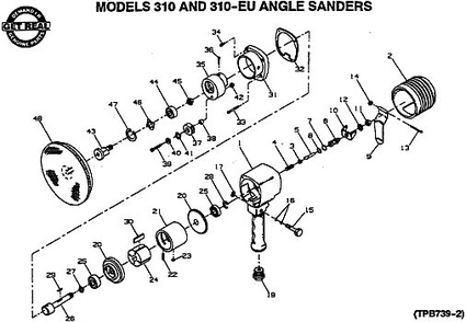 Diagram Diagram and Parts List for IR310  Ingersoll Rand Sander